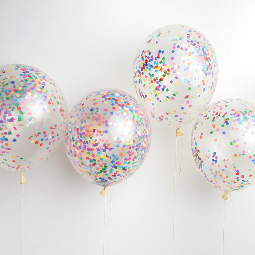 DIY Confetti Balloons, Tiny Rainbow