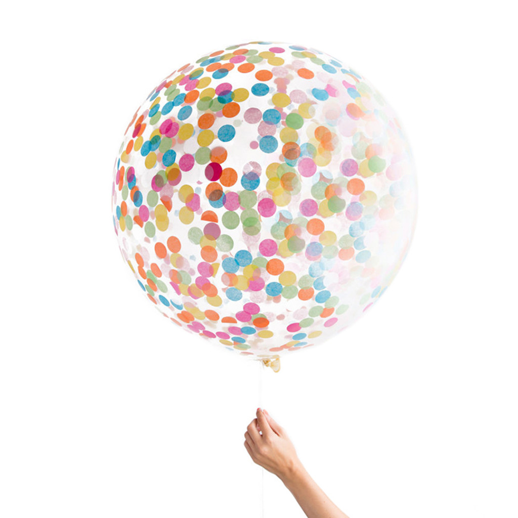 Jumbo Confetti Balloon, Assorted