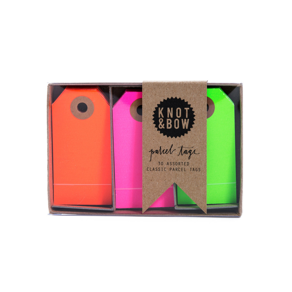 Parcel Tag Trio Box, Neon Mix