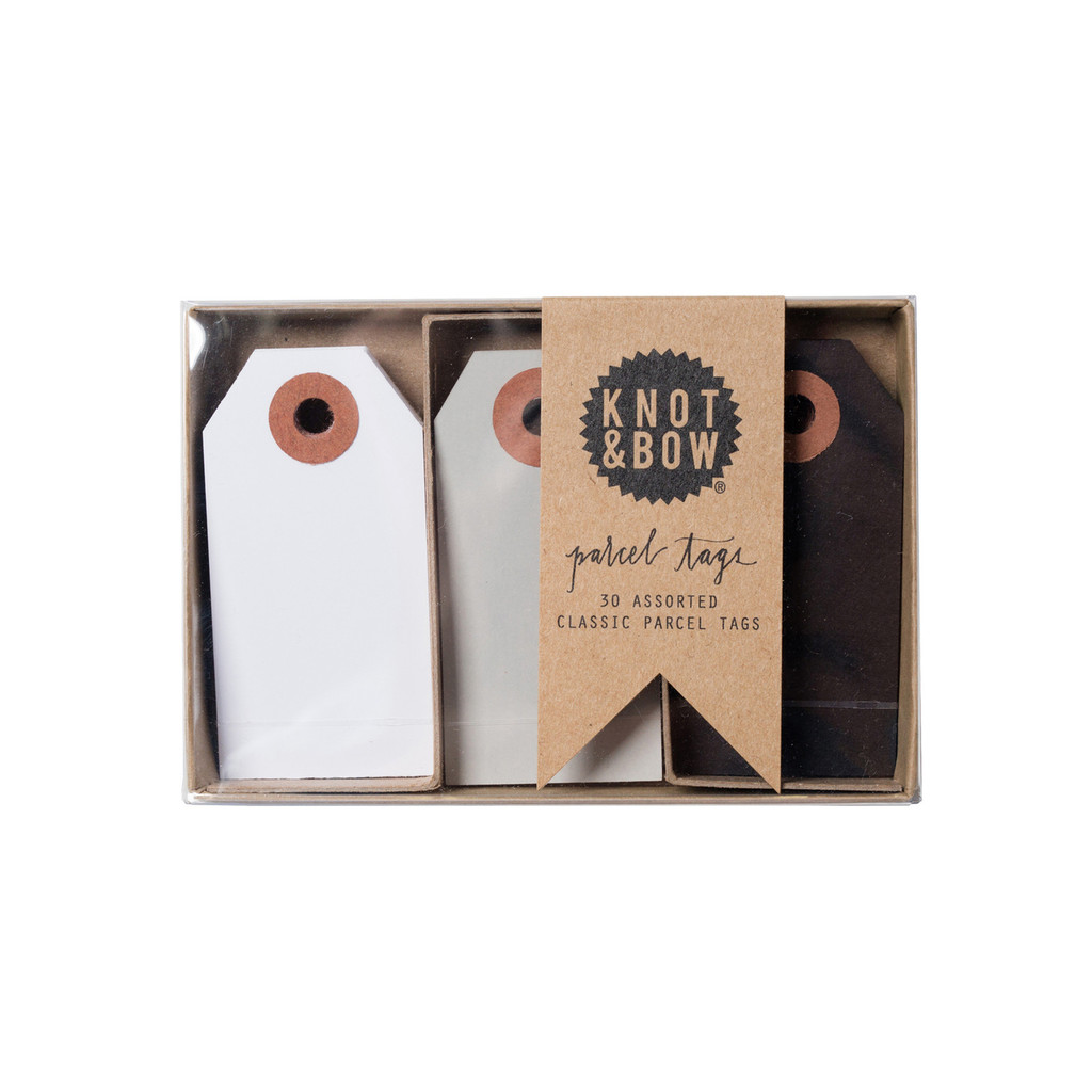 Parcel Tag Trio Box, Black Mix