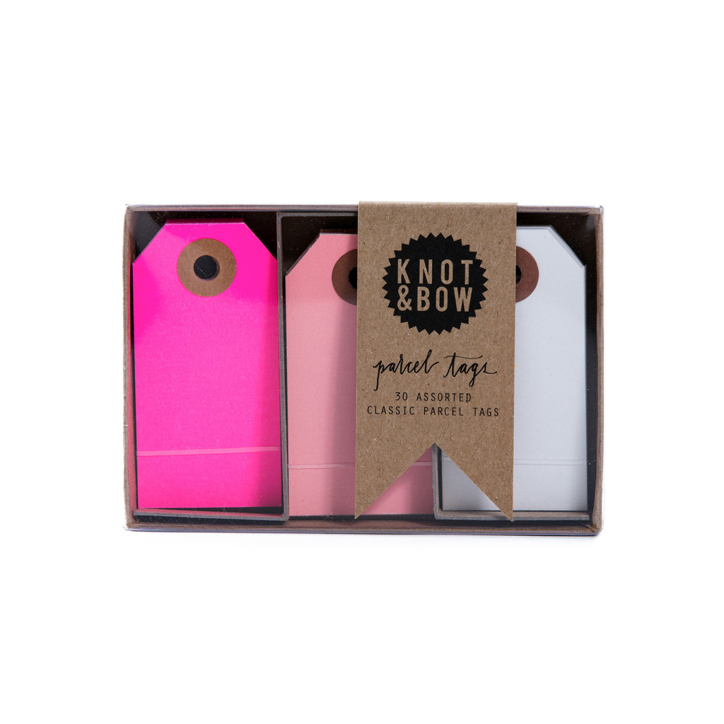 Parcel Tag Trio Box, Pink Mix