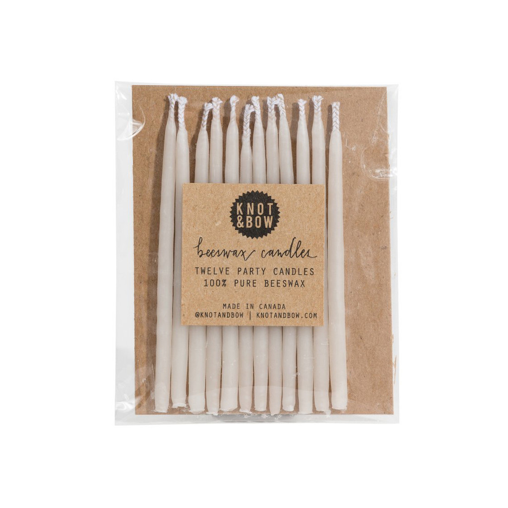 Beeswax Party Candles, Ivory