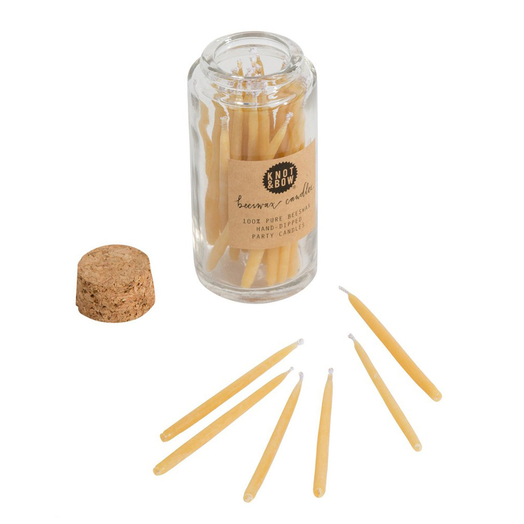 Beeswax Party Candle Jar, Natural