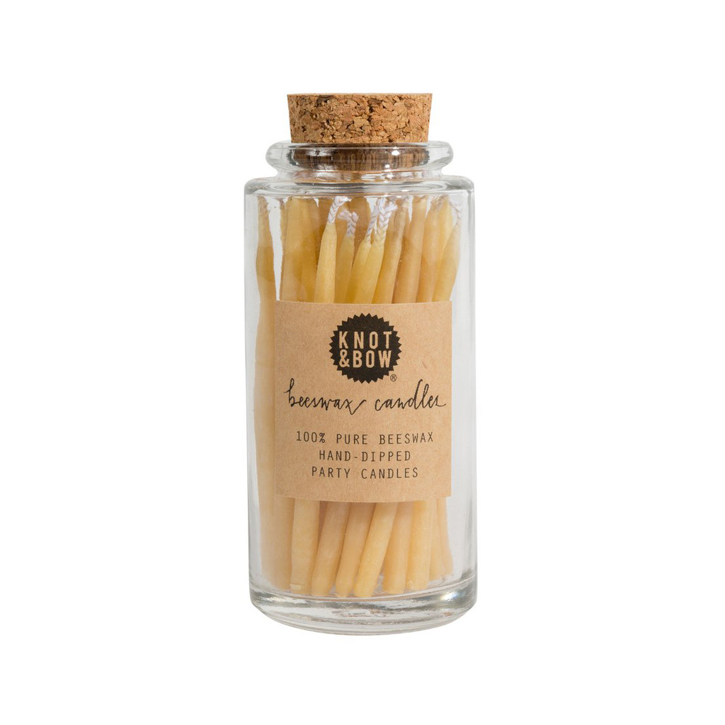 Beeswax Party Candle Jar, Natural