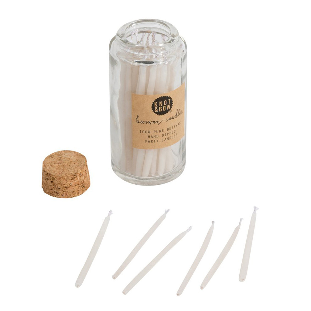 Beeswax Party Candle Jar, Ivory