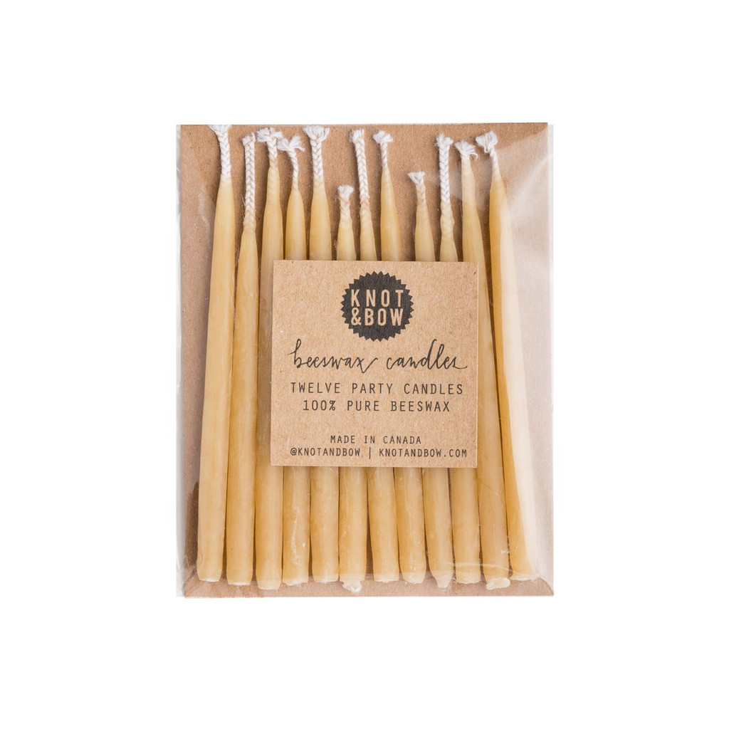 Beeswax Party Candles, Natural