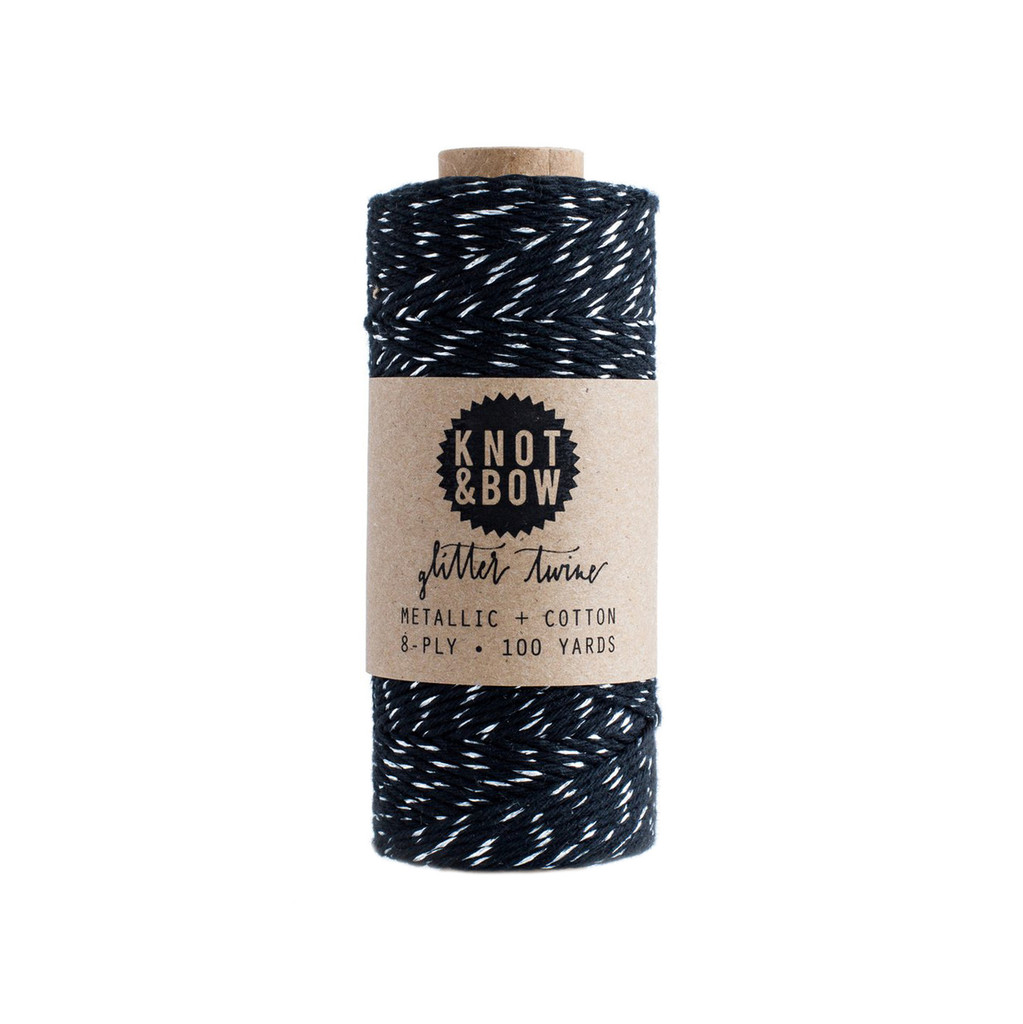 Glitter Twine, Black + Silver