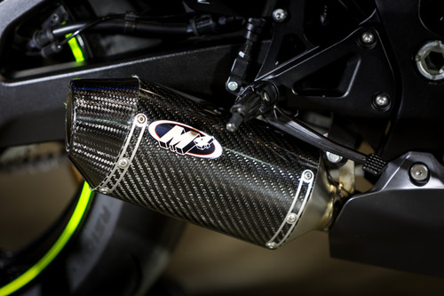 2017 GSXR1000 Street Slayer Full System with Full Stainless Steel Tubing and CARBON Muffler