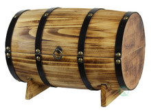 Wooden Barrel Treasure Chest