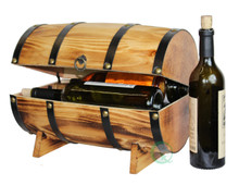 Wooden Barrel Treasure Chest