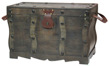 Antique Style Distressed Wooden Pirate Treasure Chest