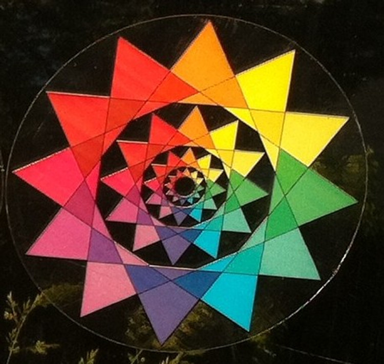 Global Earth Star - 4" clear static cling