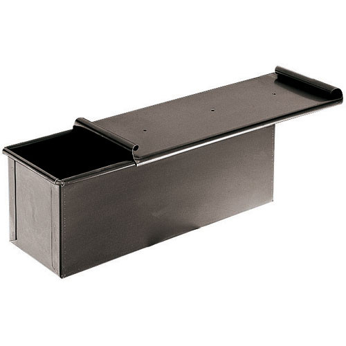 Blue Steel Bread Pan W/ Lid, L 15 3/4" X W 4" X H 4" Blue Steel Bread Pan W/ Lid, L 15 3/4" X W 4" X H 4"
