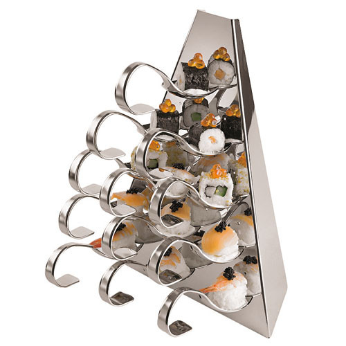 S/S Buffet Serving Pyramid (8 1/2 x 5 1/2 x 10 5/8), L 8.5 x W 5.5 x H 10.625 S/S Buffet Serving Pyramid (8 1/2 x 5 1/2 x 10 5/8), L 8.5 x W 5.5 x H 10.625