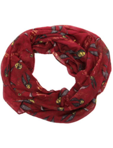 Golden Snitch Print Infinity Scarf
