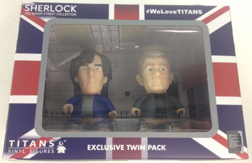 Sherlock Holmes Sherlock and Watson in Pajamas Titan Vinyl Figure Set - NYCC 2015 Exclusive