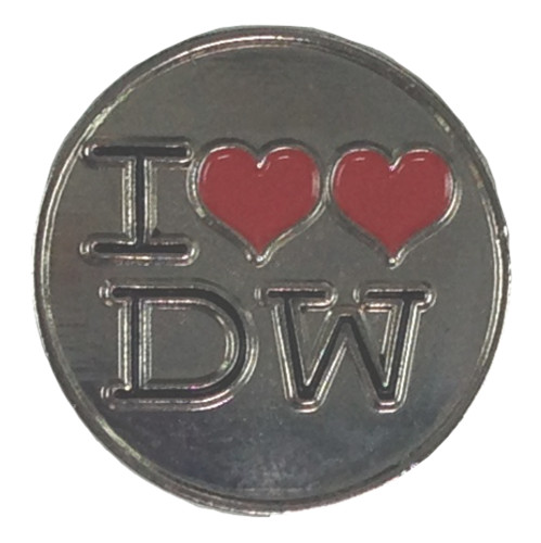 I "Double Heart" Love The Doctor Pin