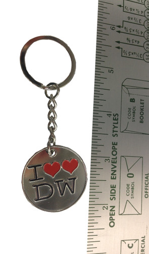 I "Double Heart" Love The Doctor keychain