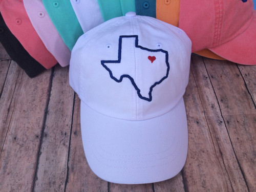 Texas Heart Baseball Hat
