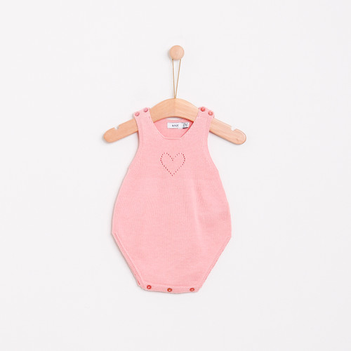 KNOT | SS18 | HEART KNITTED ROMPER | PINK