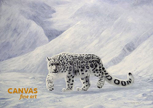 Charles Frace 'Gray Ghost' Snow Leopard Canvas Signed & Numbered L/E Charles Frace 'Gray Ghost' Snow Leopard Canvas Signed & Numbered L/E