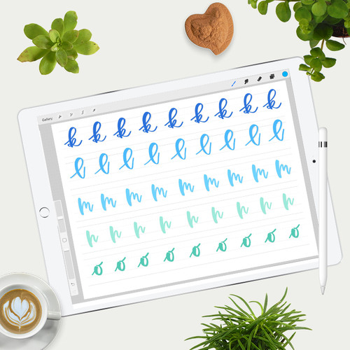 Bouncy Letters Practice Sheets for iPad Pro