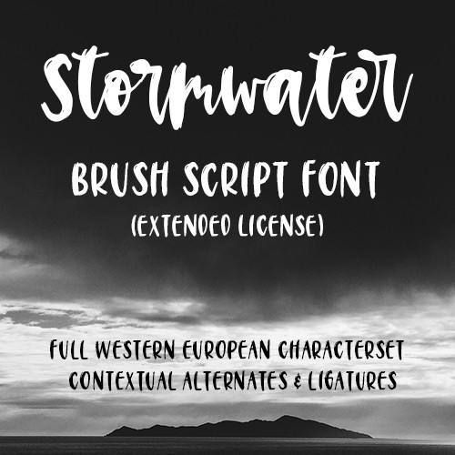 Stormwater Script Font Extended