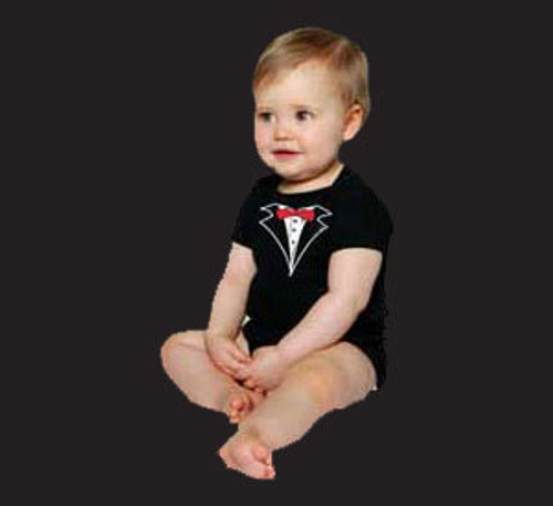 A Tuxedo One Piece in Black - including Bib
