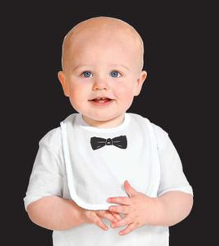 Baby Bib with Black Tie