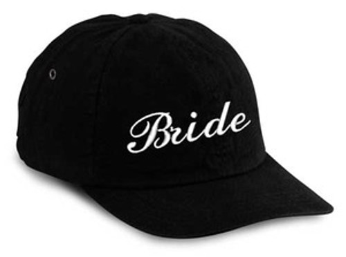 Bride Embroidered Hat in Black One Size