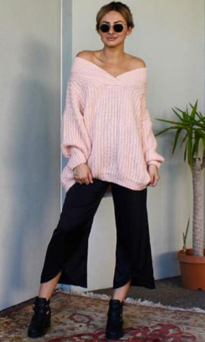 KL335 Knit Top in Blush by KIIK LUXE