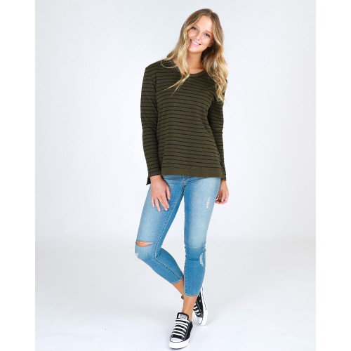 Burleigh Sweater in Khaki Stripe by 3RD STORY*