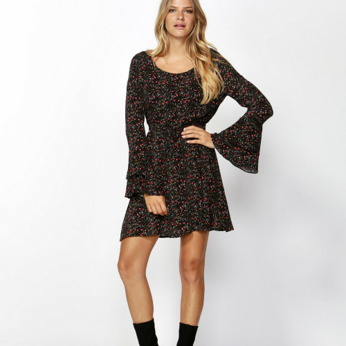 Ditzy Floral Bell Sleeve Dress by SASS*