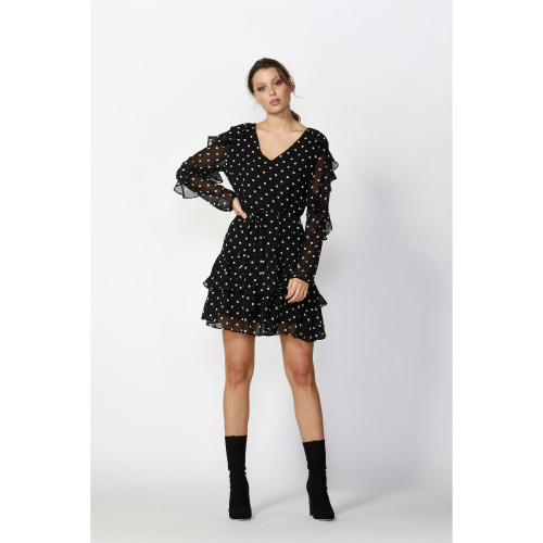 Dee Polka Dot Frilled Dress by FATE + BECKER*