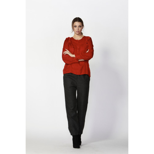 Midtown Ruffle Shirt by FATE + BECKER*