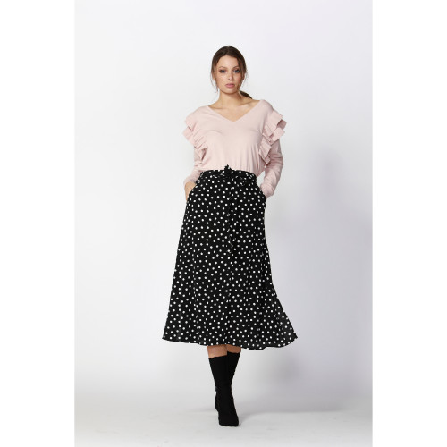 Dee Polka Dot Skirt With Tie by FATE + BECKER*