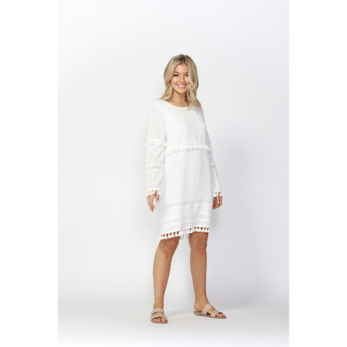 Free Spirit Tassel Shift Dress by SASS*
