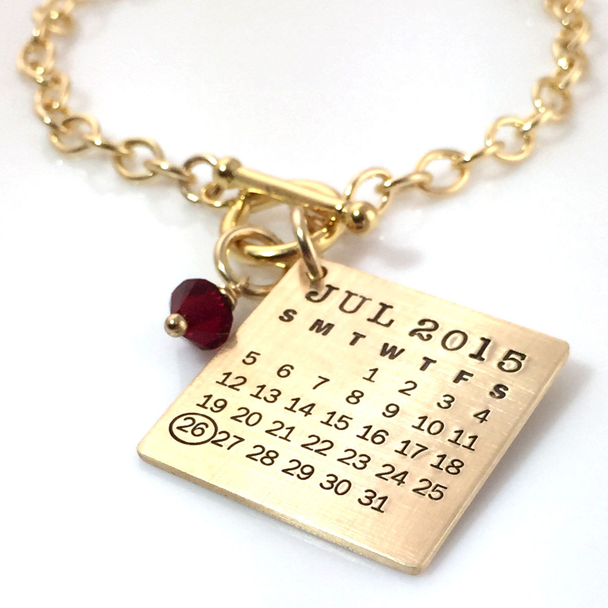 Mark Your Calendar Toggle Bracelet – Gold Filled