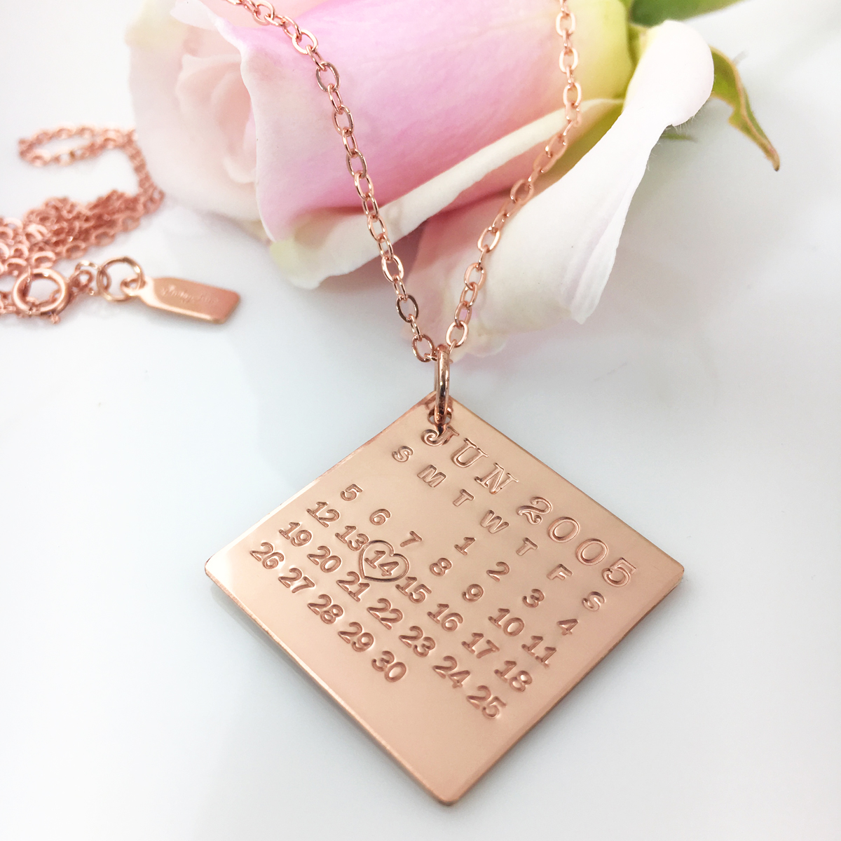 Mark Your Calendar Necklace - Rose Gold Filled