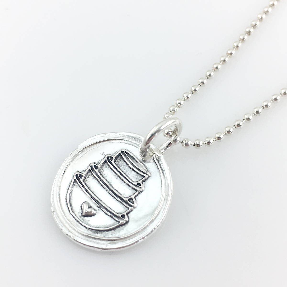 Pyrex Love Wax Seal Inspired Necklace
