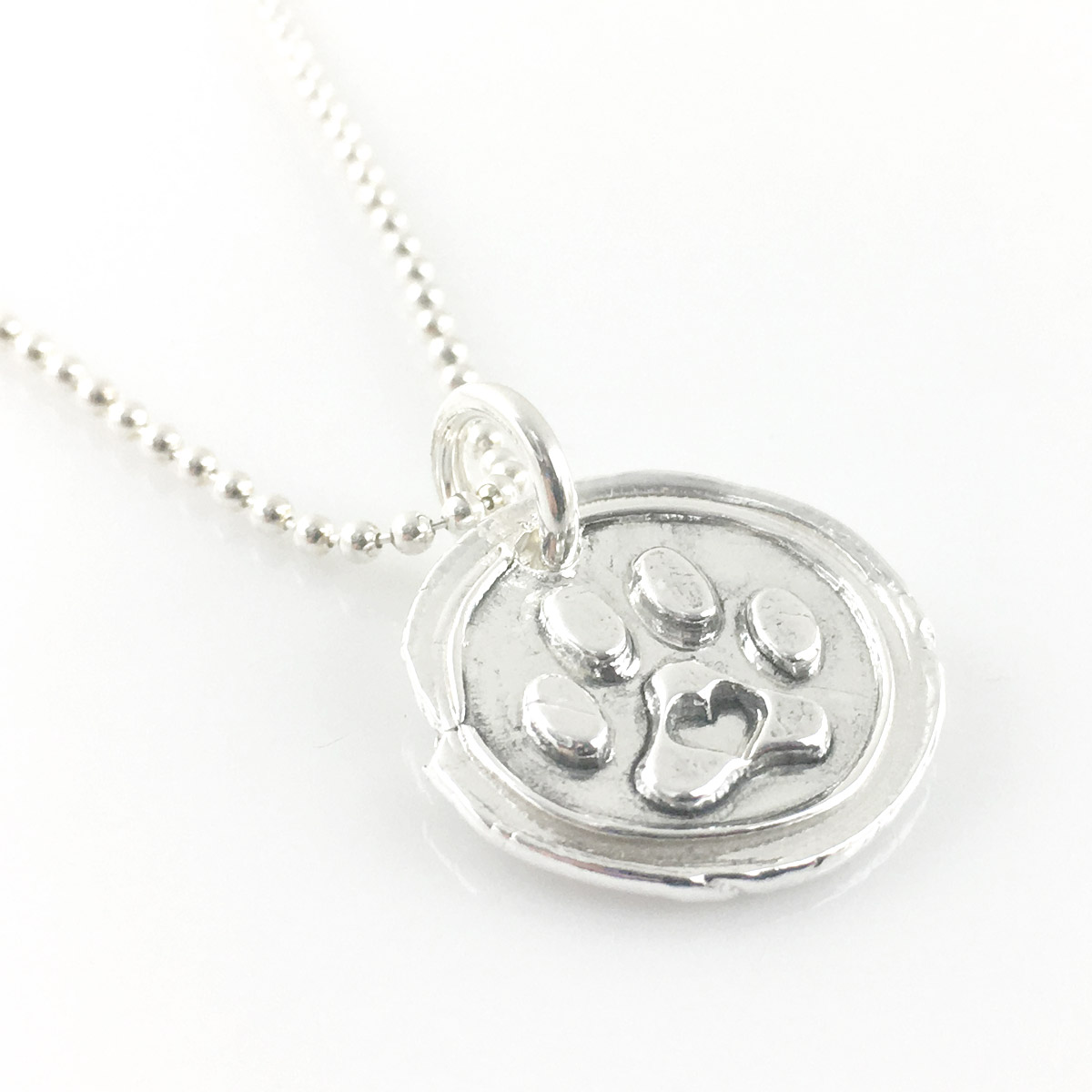 Puppy Love Paw Print Wax Seal Necklace