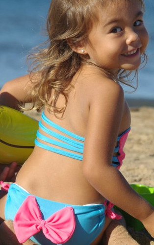 Arista Baby Bikini BOW BOTTOMS with Adjustable Tie Bikini Bottoms Customize Size & Choose from 50+ Fabrics