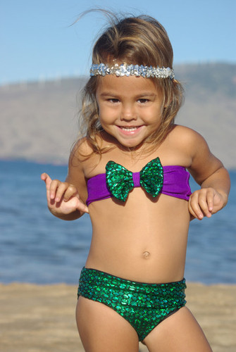 ATTINA: Baby Bow Bikini TOP Customize Size & Choose from 50+ Fabrics