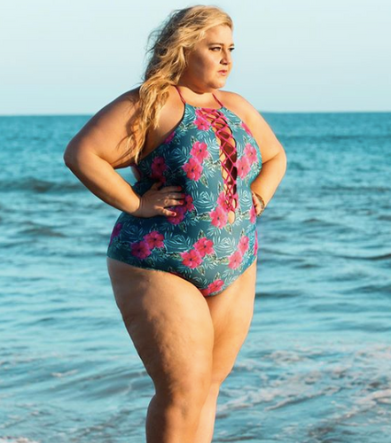 B Waikani High Neck Halter 1 Pc Swimsuit Reversible Size & Choose from 50+ Fabrics