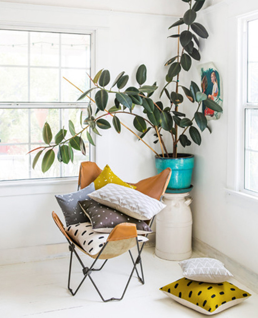 Gold Brushstroke Pillow