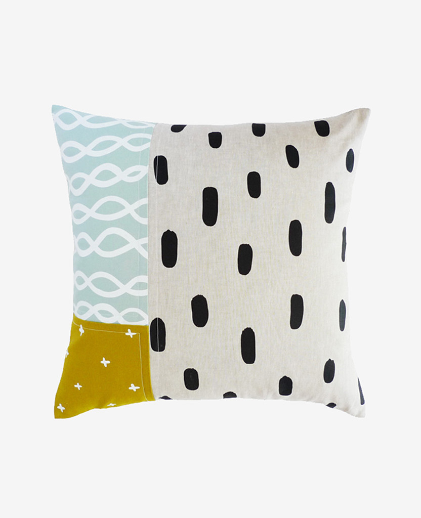 Shallow Tide Patchwork Pillow
