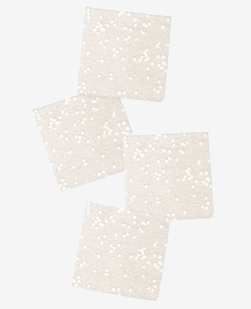 Cosmic White Confetti Coasters
