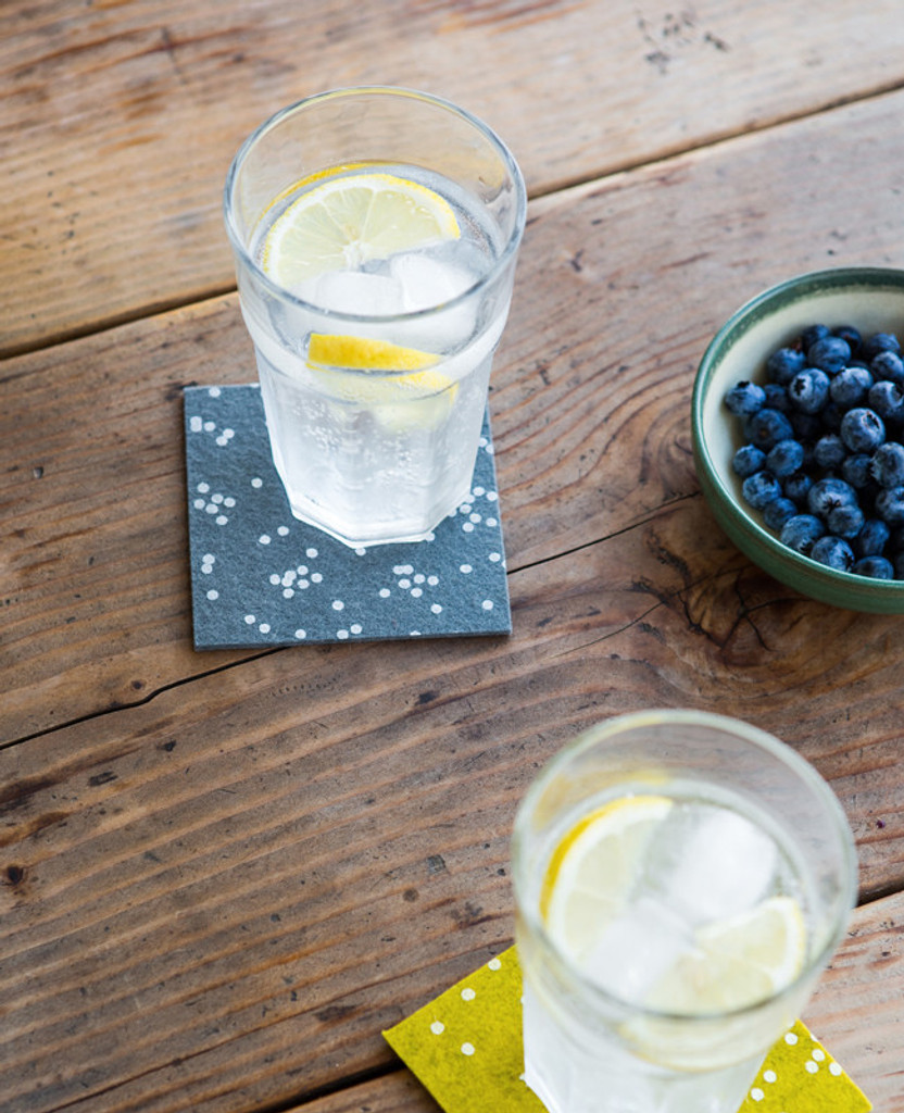 Charcoal Confetti Coasters