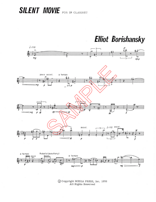 Borishansky, Elliot- Silent Movie, for solo clarinet Borishansky, Elliot- Silent Movie, for solo clarinet