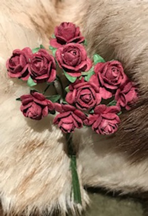 Burgandy Paper Roses
